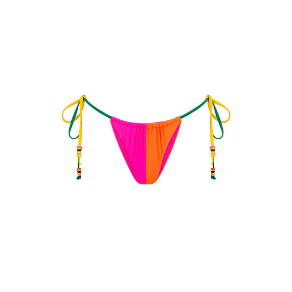 Splice Gathered Tie Bikini Bottom - Passionfruit Punch | Kulani Kinis US