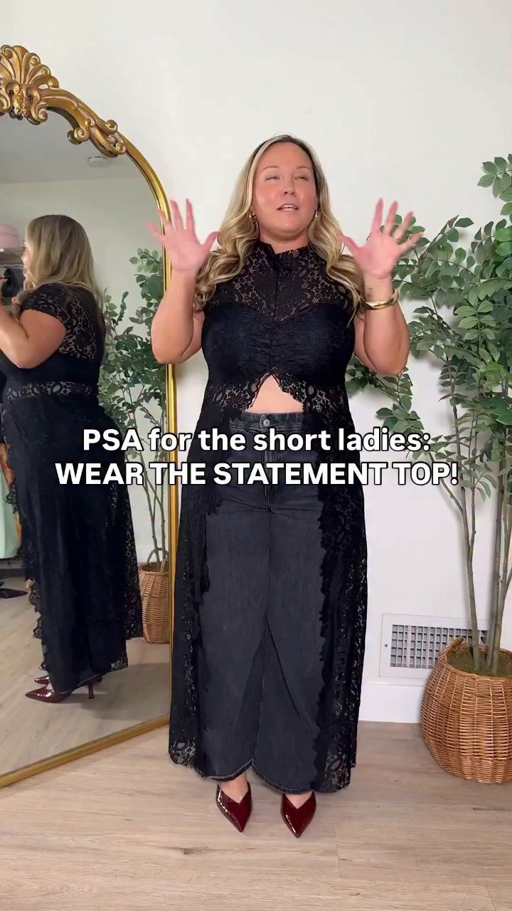 Statement tops are all the rage and as a short girl I get scared of them! They can be overwhelming on our petite frames! This one is absolutely stunning! I will be wearing it on repeat this fall and holiday season!

#midsizestyle #falloutfit #amazonfashionfinds #petitestyle #datenightoutfit

#LTKOver40 #LTKMidsize #LTKPetite