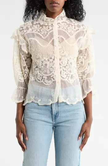 Forgotten Grace Victorian Lace Button-Up Shirt | Nordstromrack | Nordstrom Rack