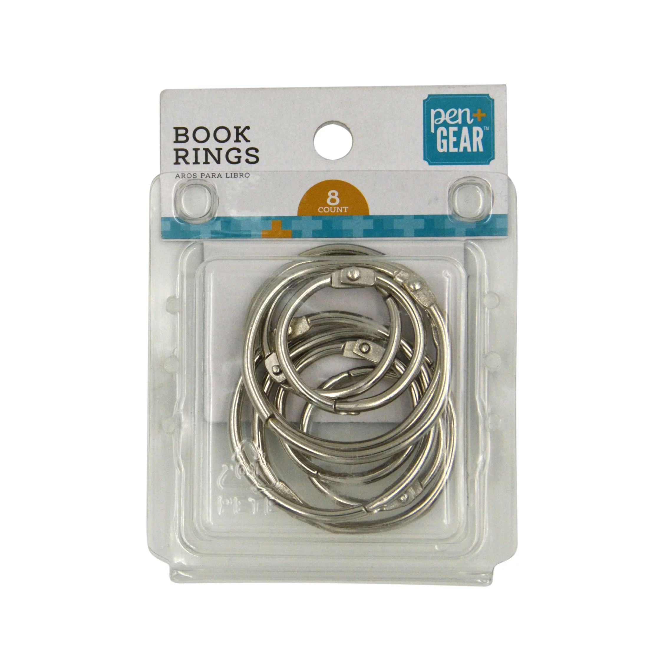 Pen + Gear Metal Book Rings, 8 Counts, Silver | Walmart (US)