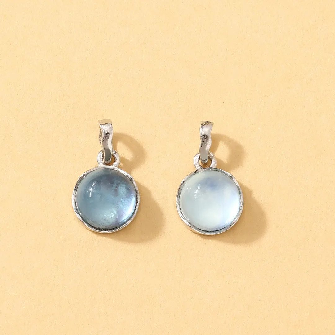 Natural Aquamarine Charm, 925 Sterling Silver Natural Stone Pendant, Jewelry Making - Etsy | Etsy (US)