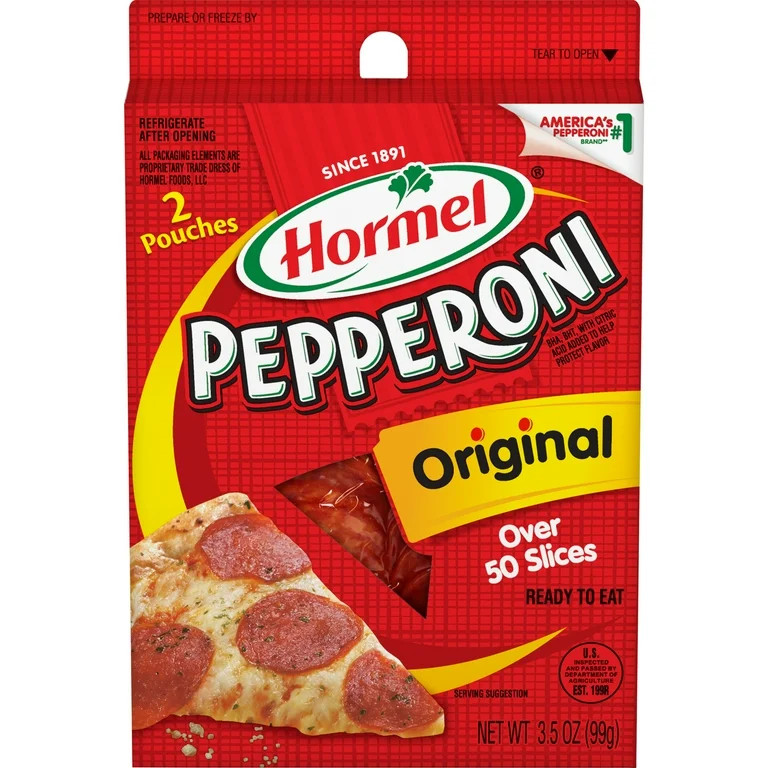 HORMEL, Beef - Pork Pepperoni, Pizza Topping, Gluten Free, Original, 3.5oz Plastic Package Pouch... | Walmart (US)