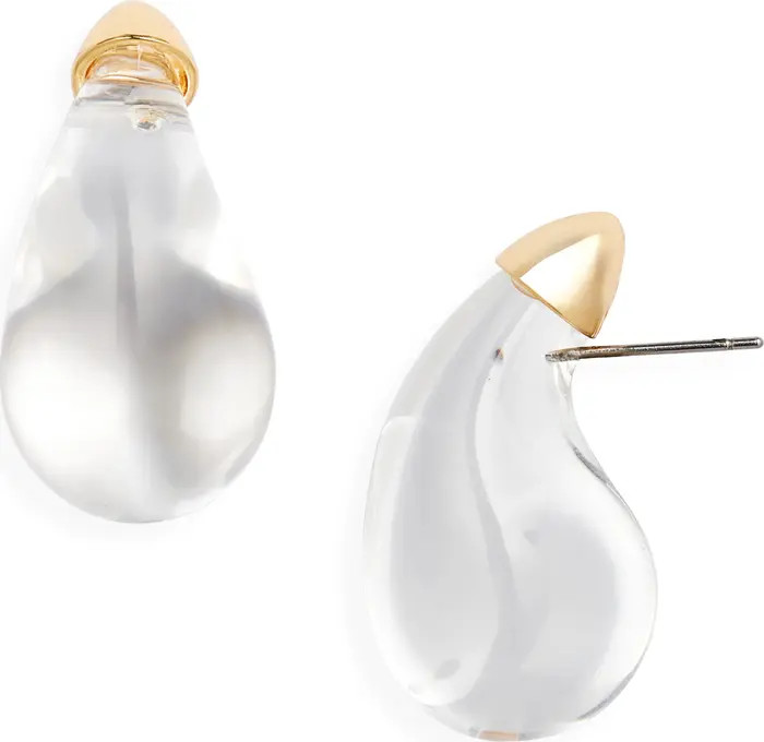 Open Edit Transparent Teardrop Stud Earrings | Nordstrom | Nordstrom