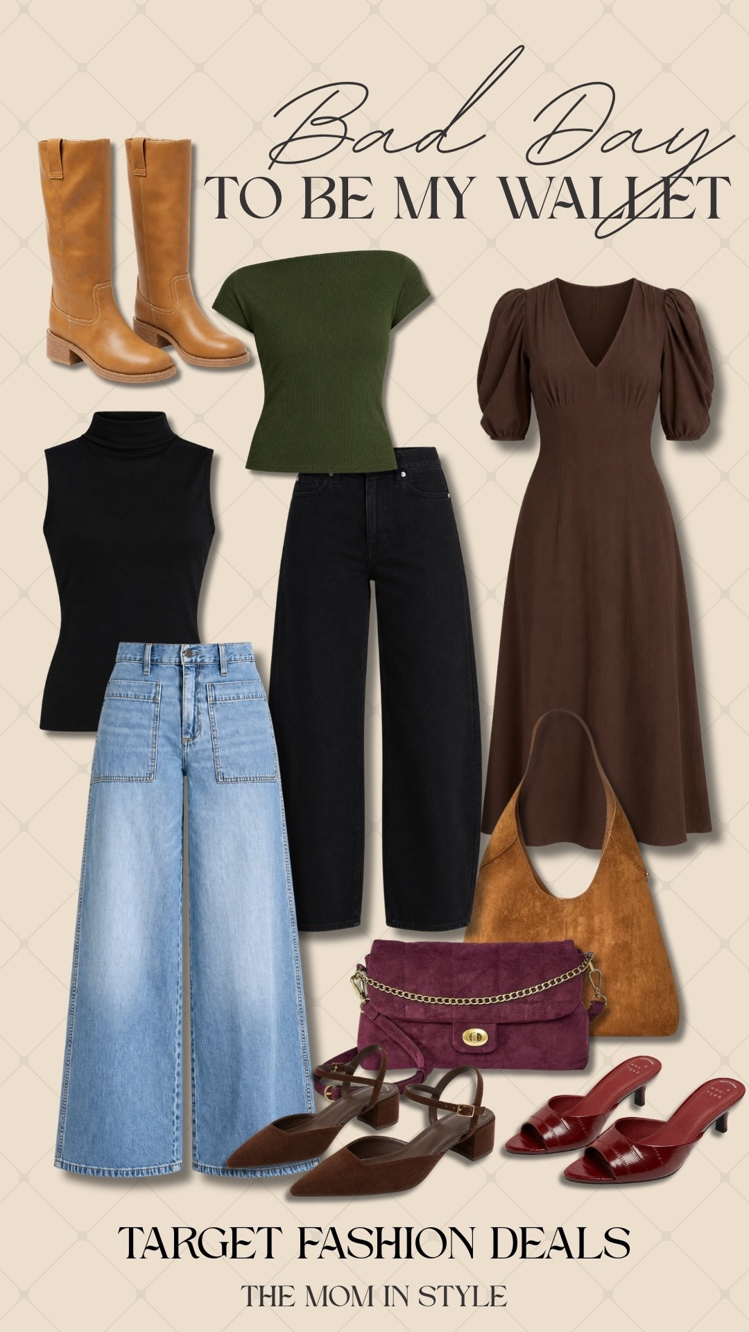 Bad day to be my wallet 😅 Target Deal Days got me with the fall fashion.

target fashion, Target Deal Days, fall fashion, Target finds, fall outfits, affordable fashion, women over 40 style, fall dresses, wide leg jeans, fall shoes, Target style, TheMomInStyle