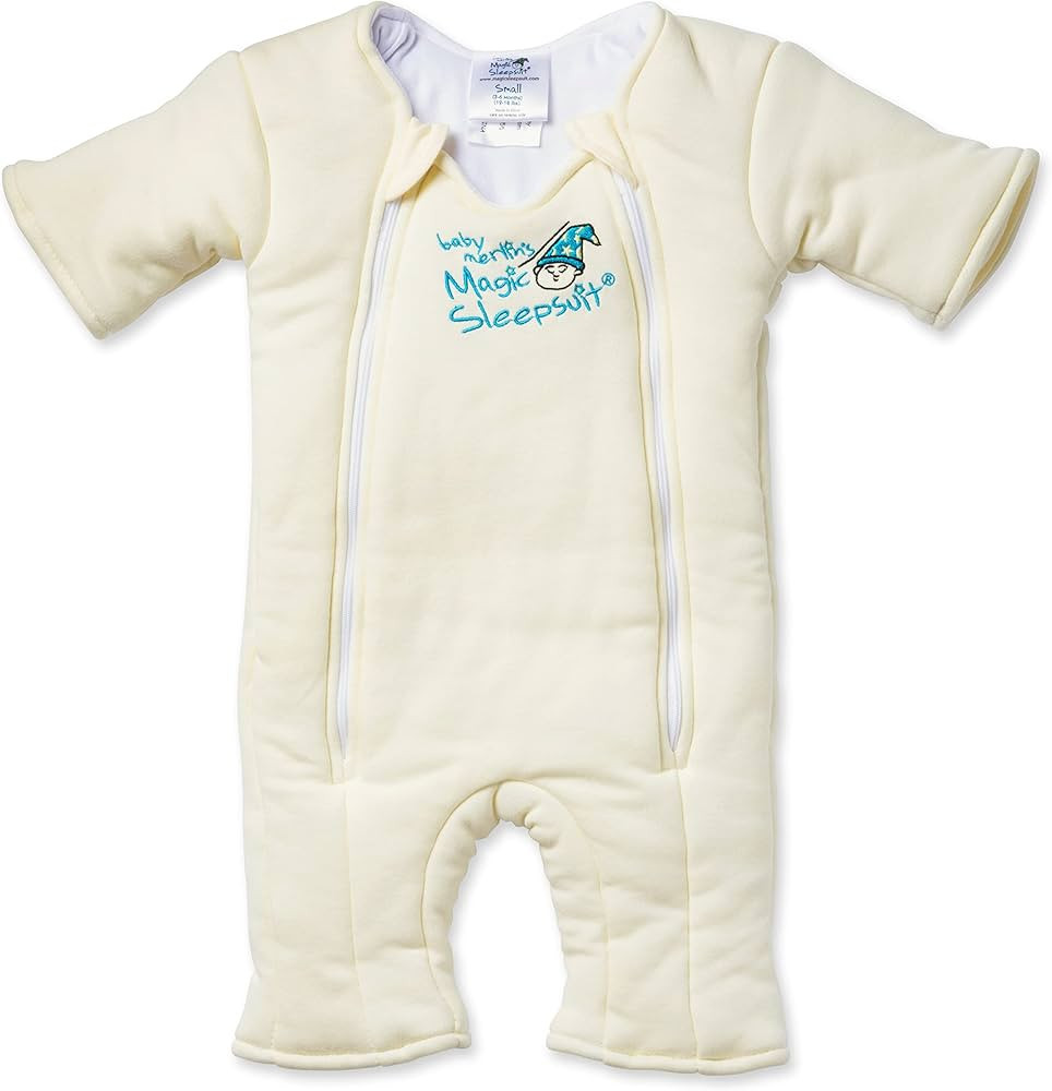 Magic Sleepsuit Baby Merlin's Swaddle Transition Product - Cotton - Cream colour - for 3-6 Months... | Amazon (US)