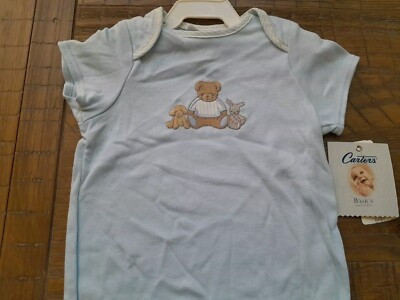 Vintage Carter's Bear Bunny Puppy Shirt 6-9 Months Blue NWT  | eBay | eBay US