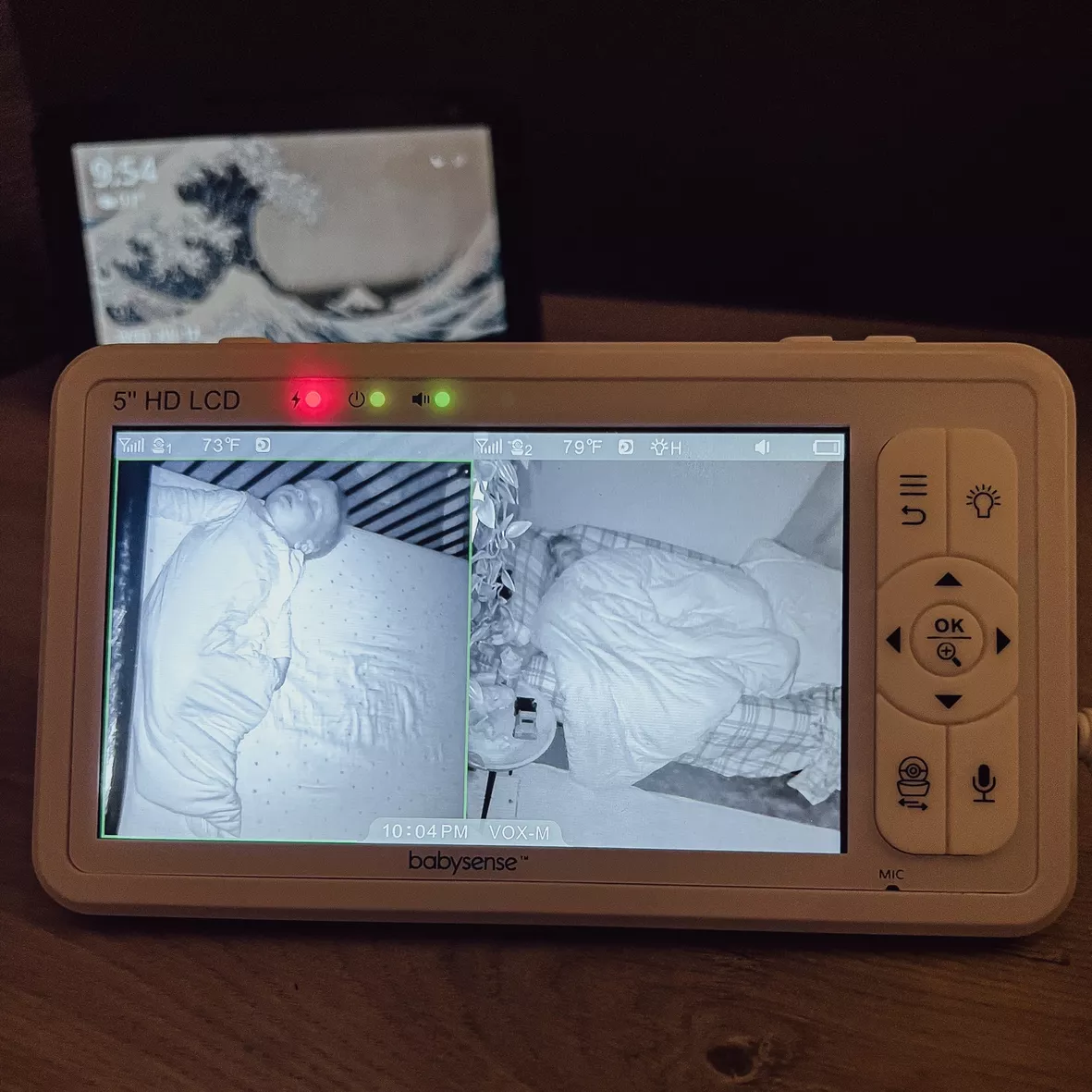 BabySense 5 HD Split-Screen Baby Monitor Video Baby Monitor with