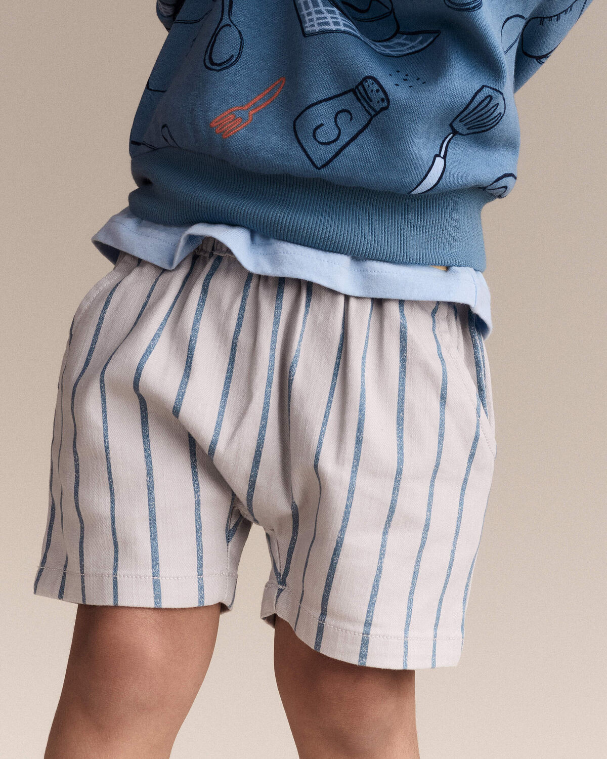 Toddler Boy Playground Shorts in Stripes - Grey | Carter's Inc