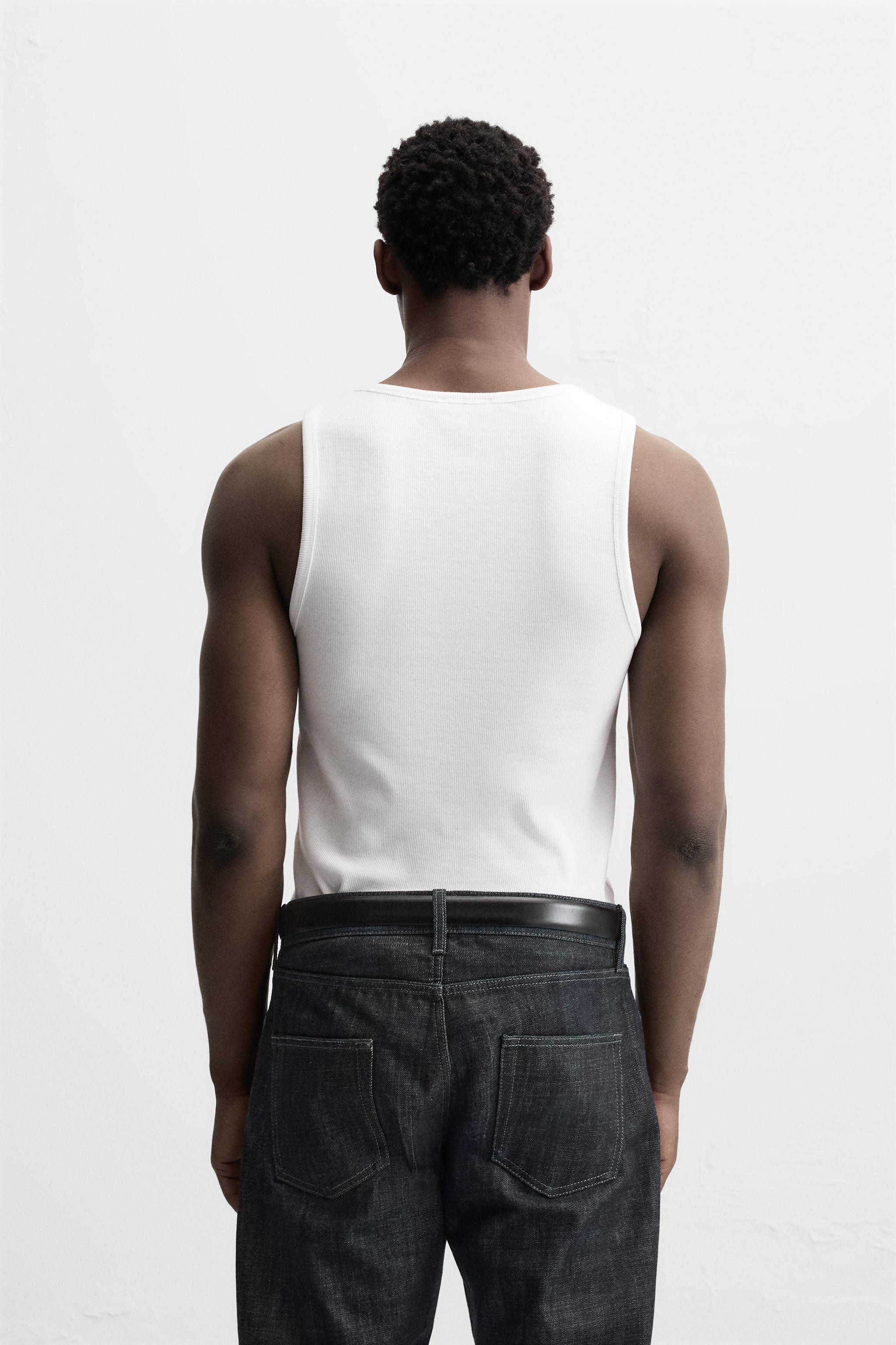 BASIC-TANK-TOP MIT RIPPENMUSTERWeiß+3 | Zara DE