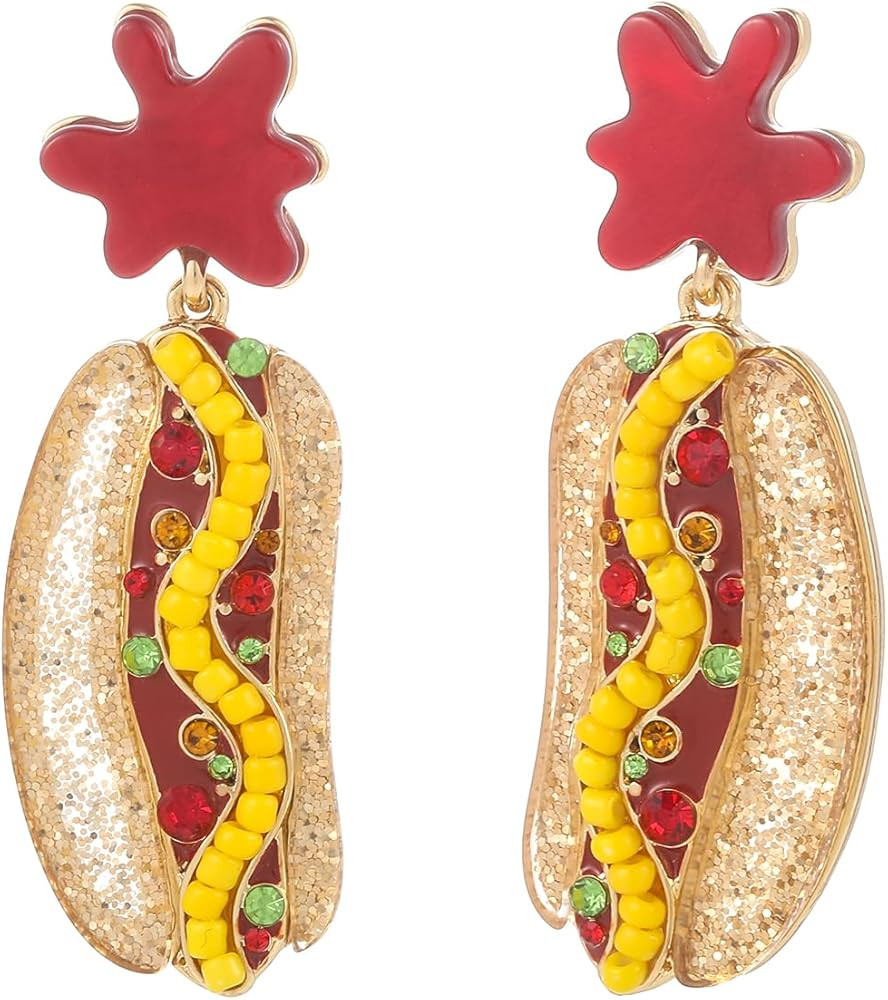 MADISON TYLER Cute Funny Dangle Earrings for Women | Carrot Watering Bottle Flower Hot Dog Ice Cr... | Amazon (US)