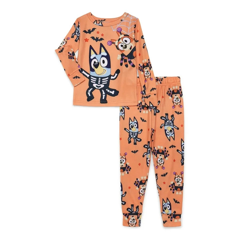 Bluey Toddlers' Halloween Pajama Top and Pants Set, 2-Piece, Sizes 12M-5T | Walmart (US)