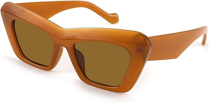 Karsaer Vision Retro Vintage Cateye Square Sunglasses Plastic Frame 90s sunglasses Stylish Classi... | Amazon (US)