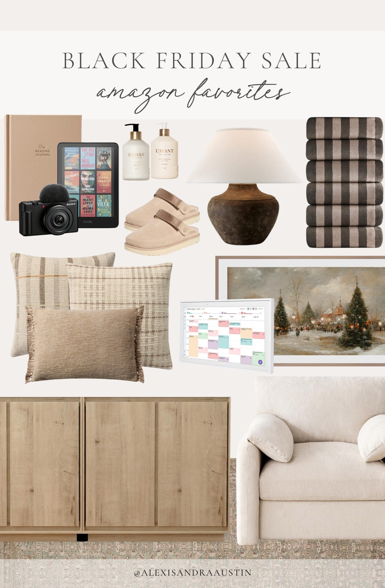 Black Friday sale favorites from Amazon! Shop all of my favorite finds including my bedroom lamp and viral Ugg slides!

Home finds, deal of the day, sale alert, home sale, Black Friday sale, found it on Amazon, tech sale, furniture favorites, neutral area rug, accent chair, frame tv, style favorites, cozy throw pillow, stripe towel, table lamp, Ugg, Kindle, Hisense, skylight, shop the look!

#LTKSaleAlert #LTKHome #LTKCyberWeek