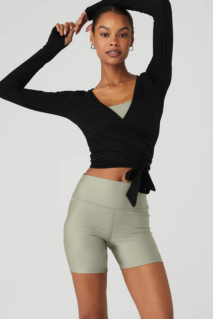 Cropped Escalate Wrap Top | Alo Yoga