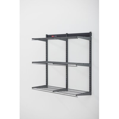 Rubbermaid  FastTrack Garage 16-Piece Black Steel Multipurpose Storage Rail System | Lowe's
