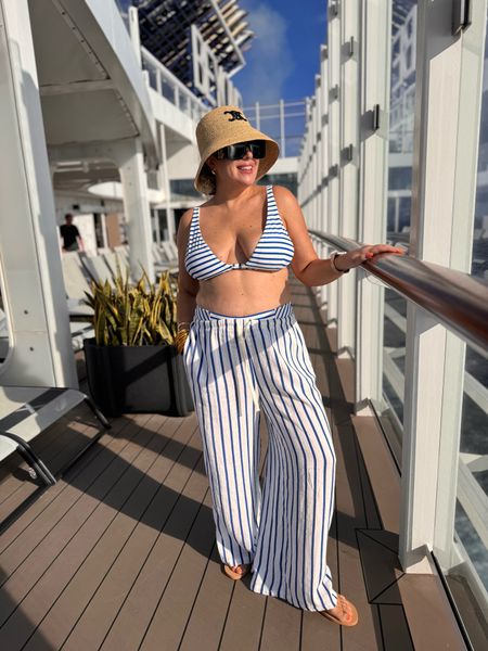 Nordstrom swimsuit bikini with matching pants. To say I’m obsessed 🤩 
This is the perfect cruise 🚢 outfit  

#LTKMidsize #LTKGiftGuide #LTKOver40