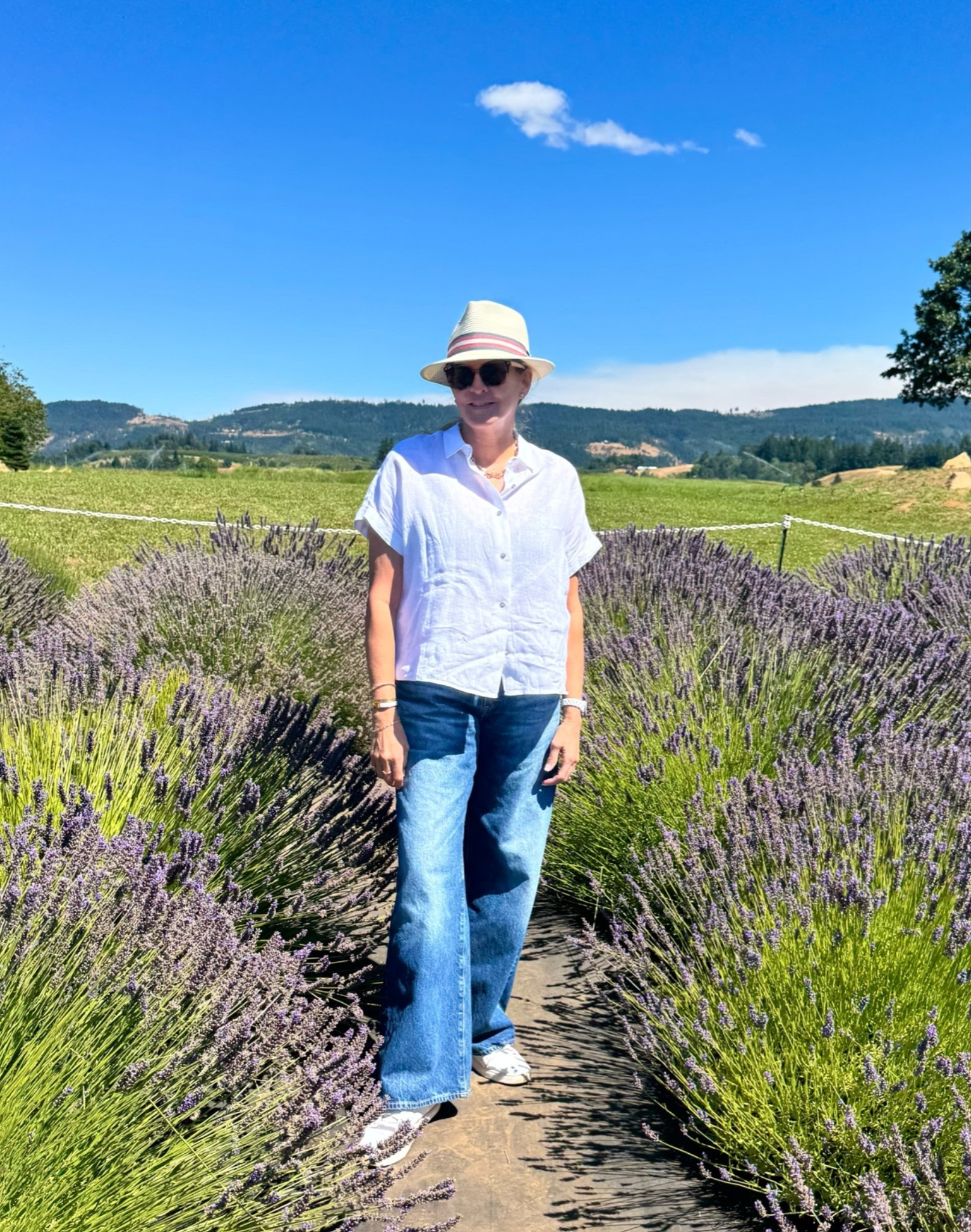 Beautiful day in the lavender fields. Loving these jeans from Nordstrom sale. Travel Outfit.

#LTKdayinmylife #LTKOver40 #LTKTravel