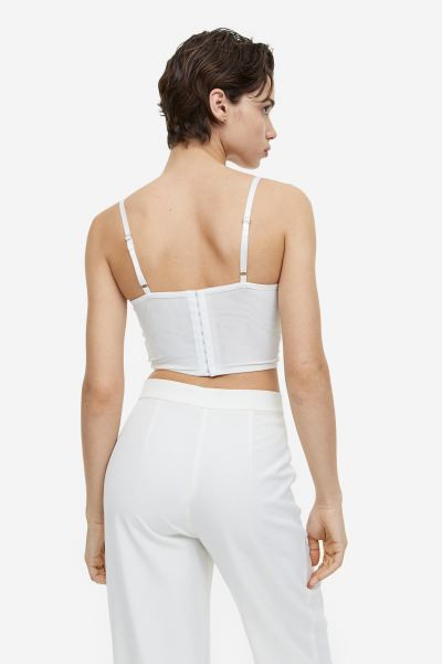 Lace-detail mesh bustier top | H&M (UK, MY, IN, SG, PH, TW, HK)