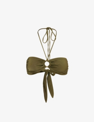 Acapulco Ring-Hardware Halter Bikini Top | Selfridges