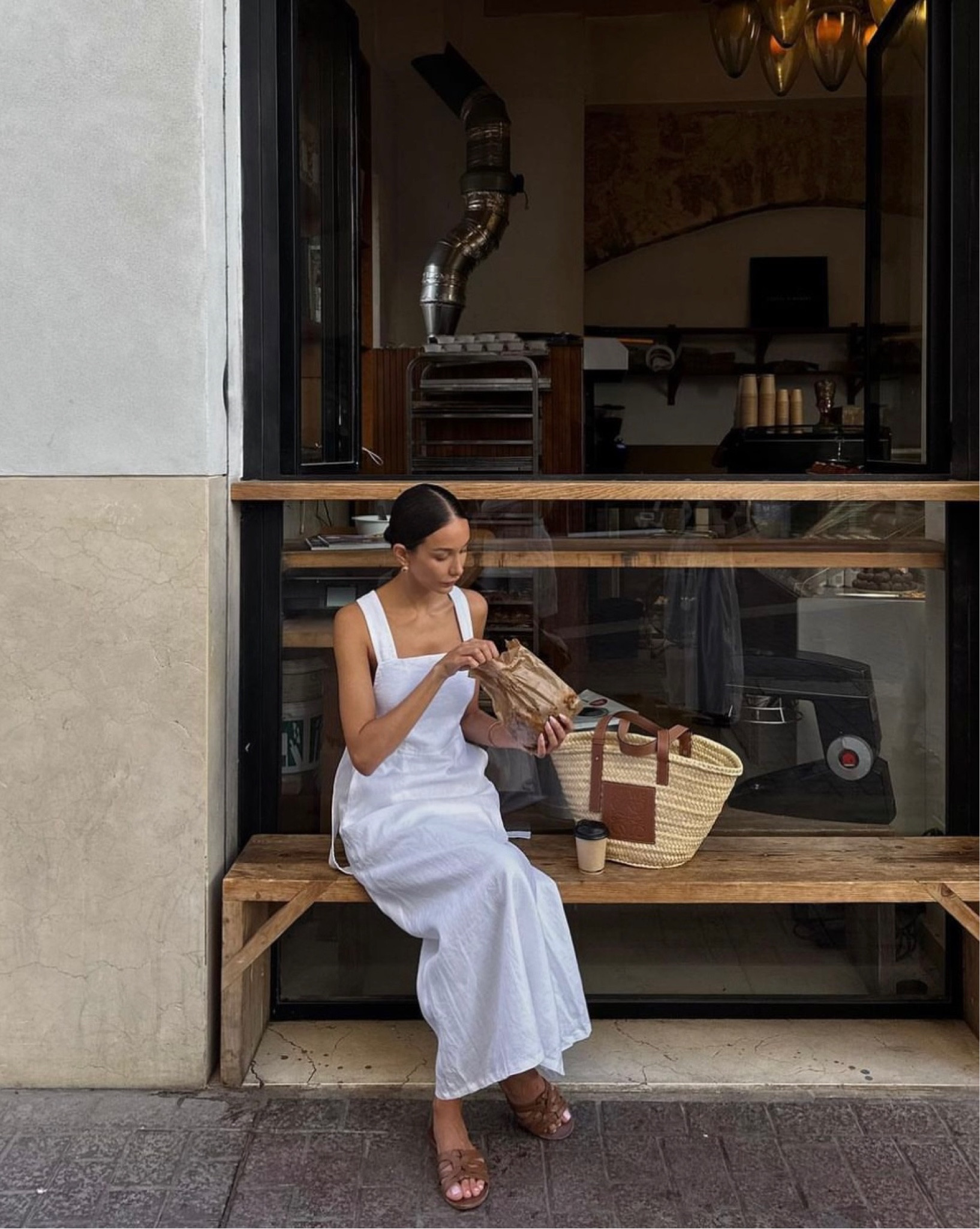 White linen dress, apron linen midi dress,  holiday outfit, summer outfit inspiration, sundress, summer style, white dress, floaty dress, apron style 

#LTKstyletip #LTKSeasonal #LTKeurope