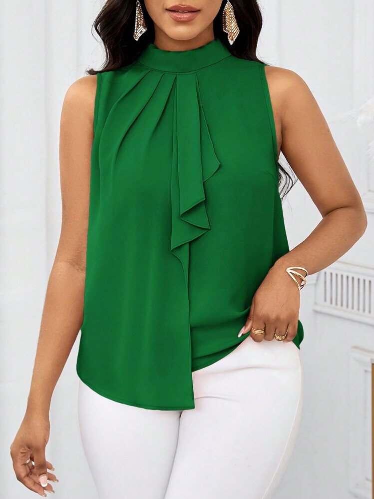 Dressy Green Blouse  | SHEIN