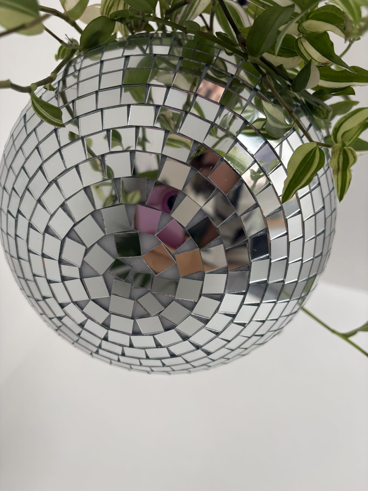 Disco Ball Planter \u2013 Value Package: Mirror Disco Planter with Chain, Macrame Hanger and Acry... | Amazon (US)