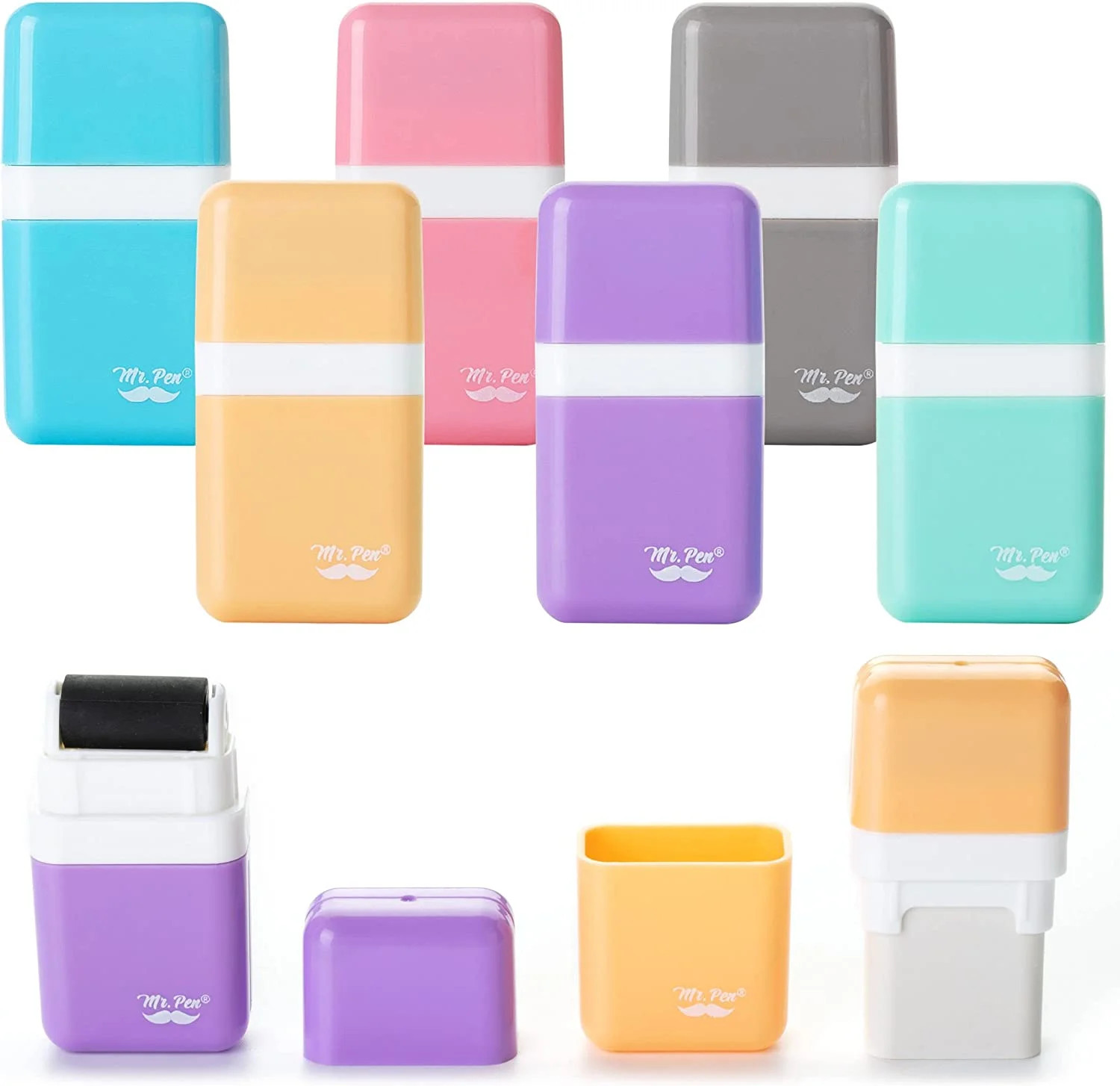 Mr. Pen- Erasers for Kids, 6 Pack, Pastel Colors, Eraser with Cover and Roller, Pencil Eraser Sha... | Walmart (US)