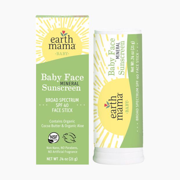 Earth Mama Baby Face Mineral Sunscreen Face Stick SPF 40 | Babylist