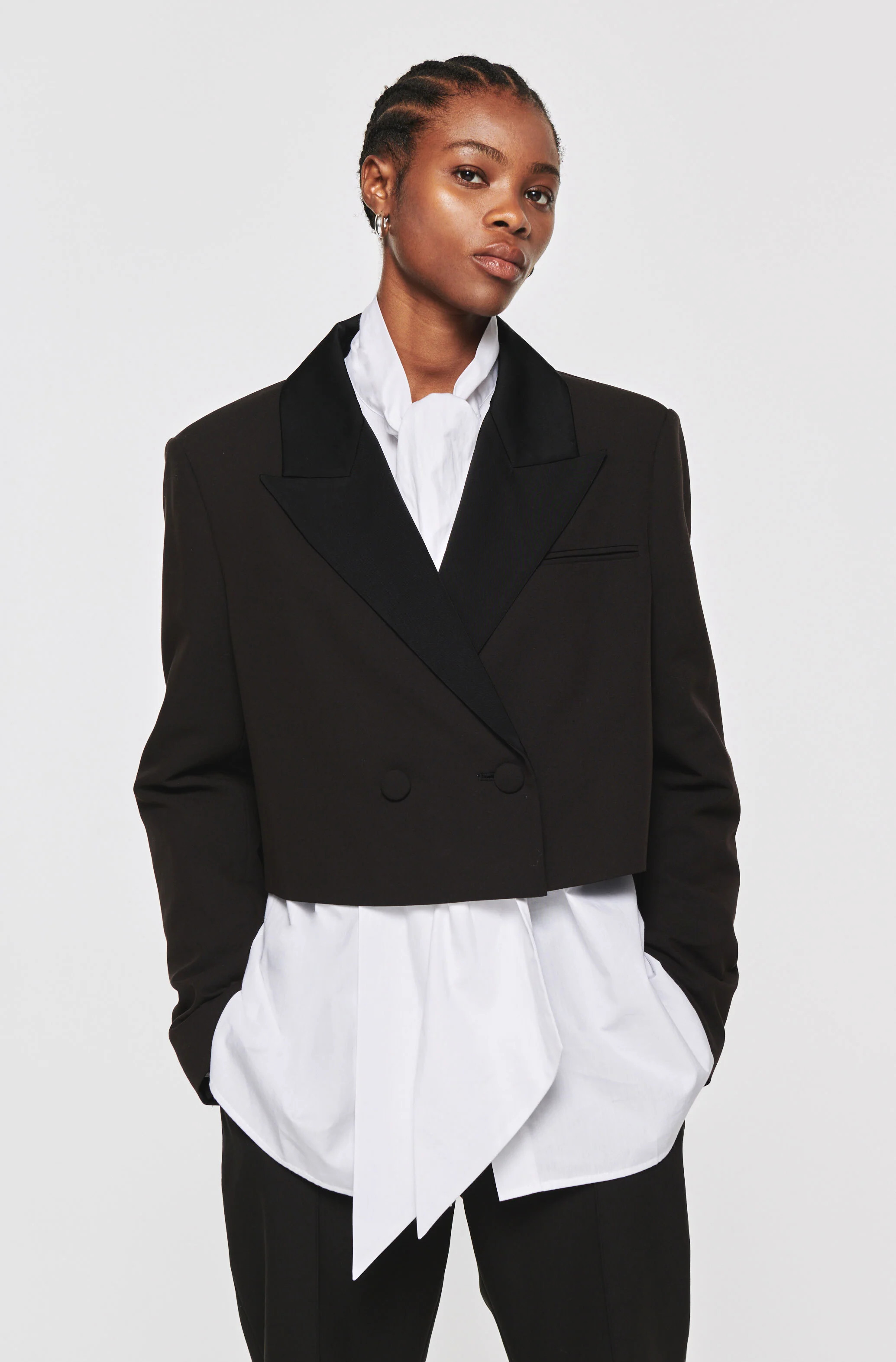 Lars | Cropped Blazer in Black | ALIGNE | Aligne UK