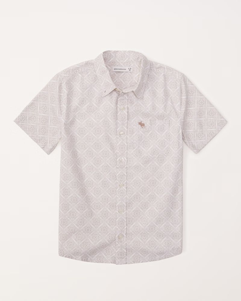 boys woven short-sleeve icon shirt | boys 30% off select styles | Abercrombie.com | Abercrombie & Fitch (US)