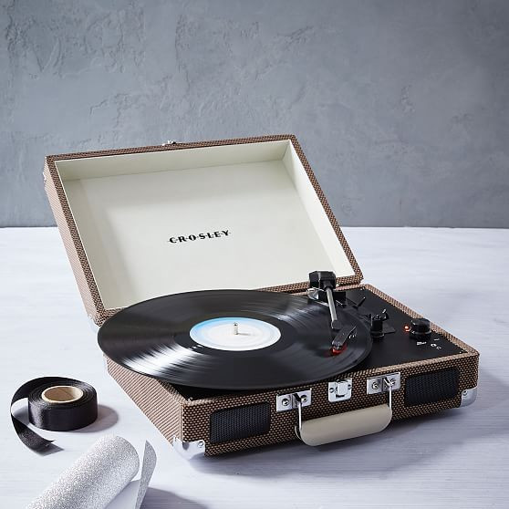 Crosley Cruiser Record Player, Tweed | West Elm (US)