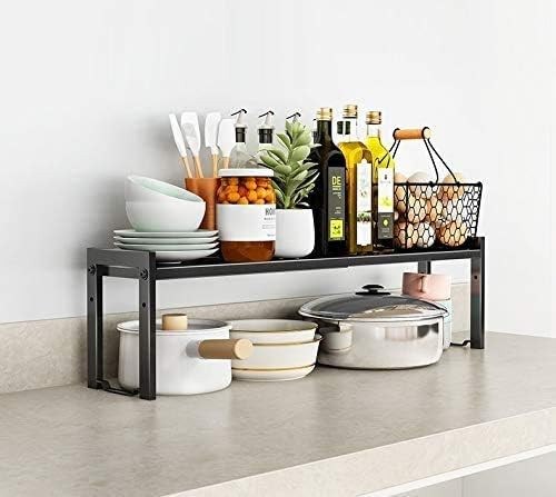 Urhomey plus Expandable Cabinet Shelf 16~26"(L), Stackable Kitchen Counter Shelf Organizer, 22LBS... | Amazon (US)