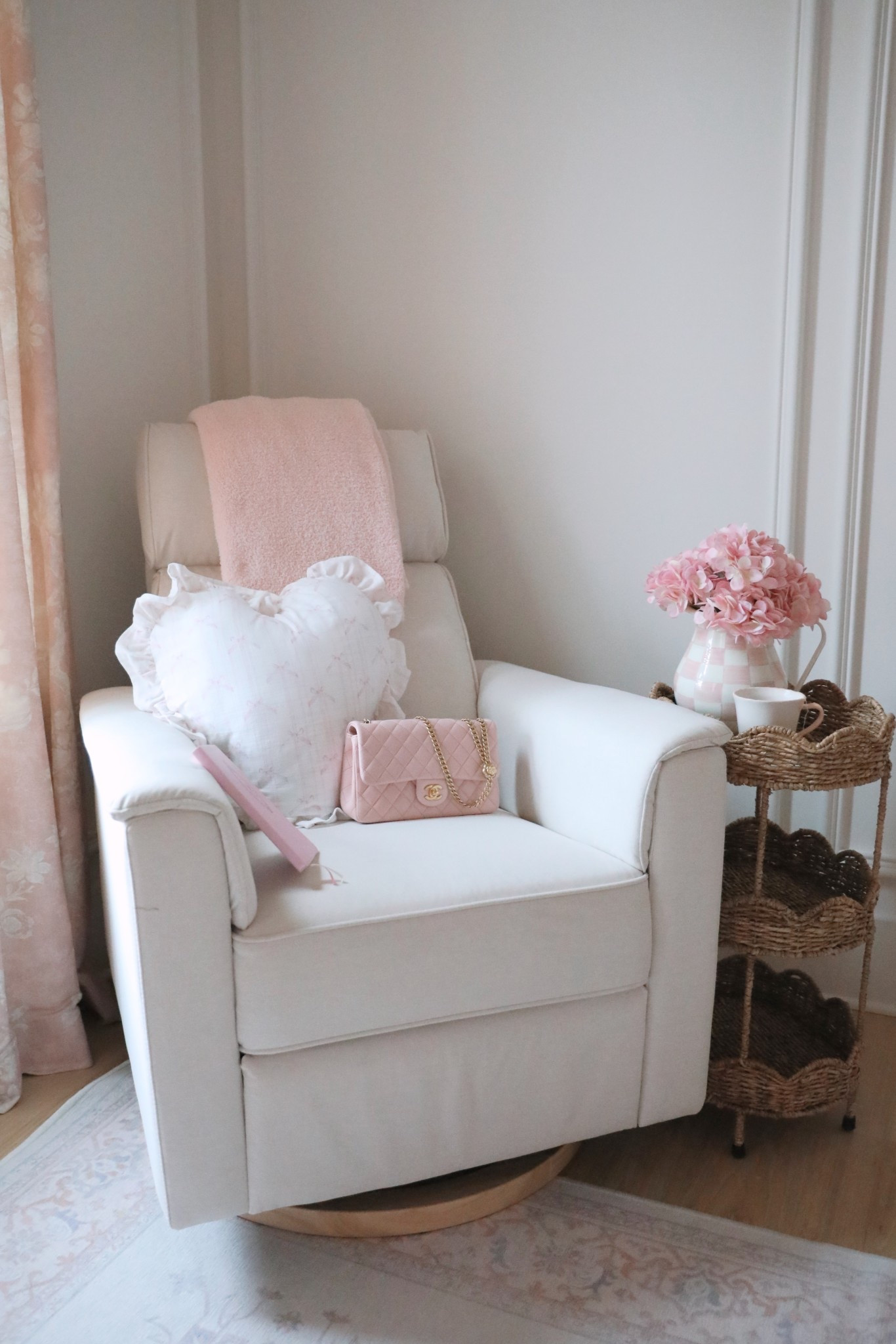 Best selling scalloped woven side table on sale under $100 and this best selling glider recliner comes in a beautiful boucle now too! 

#LTKmomlife #LTKHome #LTKBaby