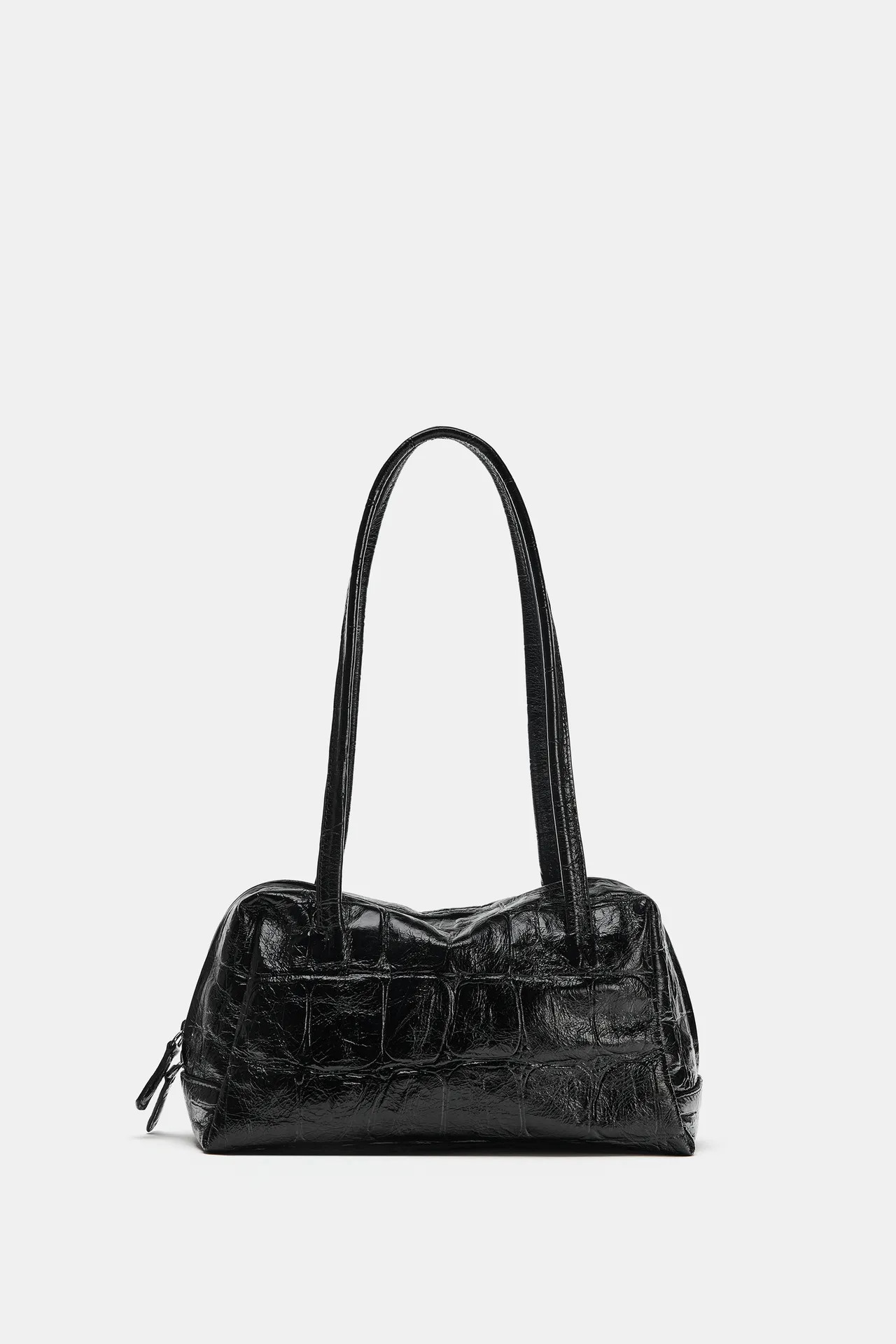LEDERSCHULTERTASCHE MIT STRUKTURMUSTER | Zara DE