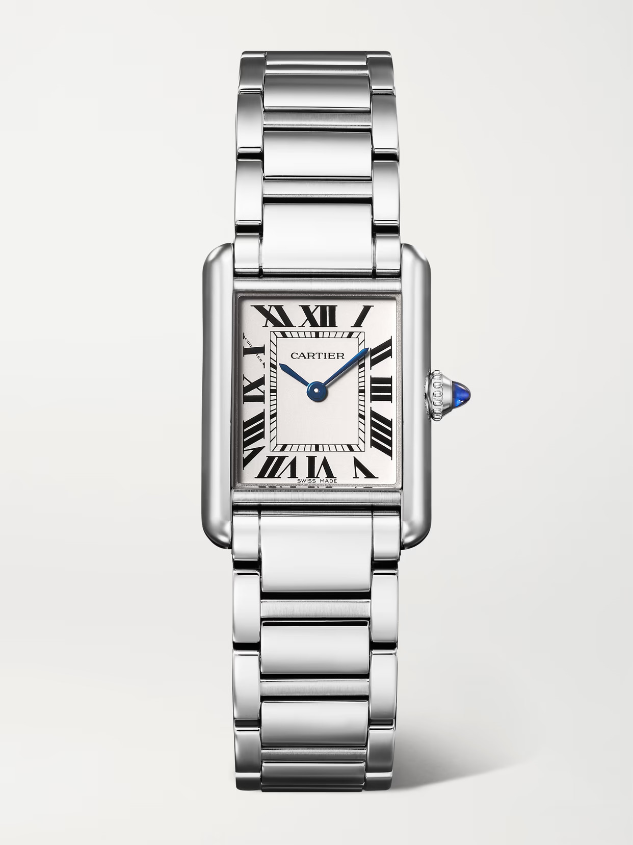 Cartier - Tank Must De Cartier Small Solarbeat™ 29.5mm Stainless Steel Watch - Gray | NET-A-PORTER (UK & EU)