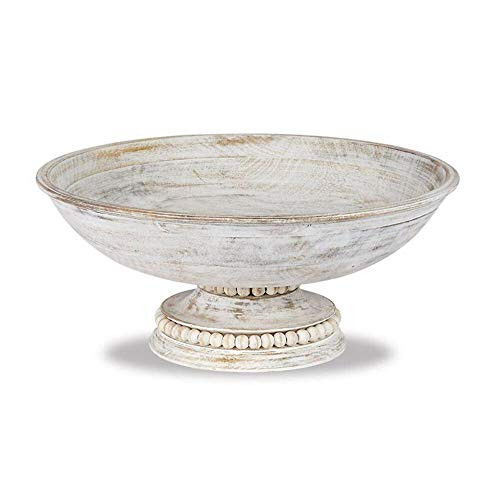 Mud Pie Beaded Wood Pedestal Bowl | Amazon (US)