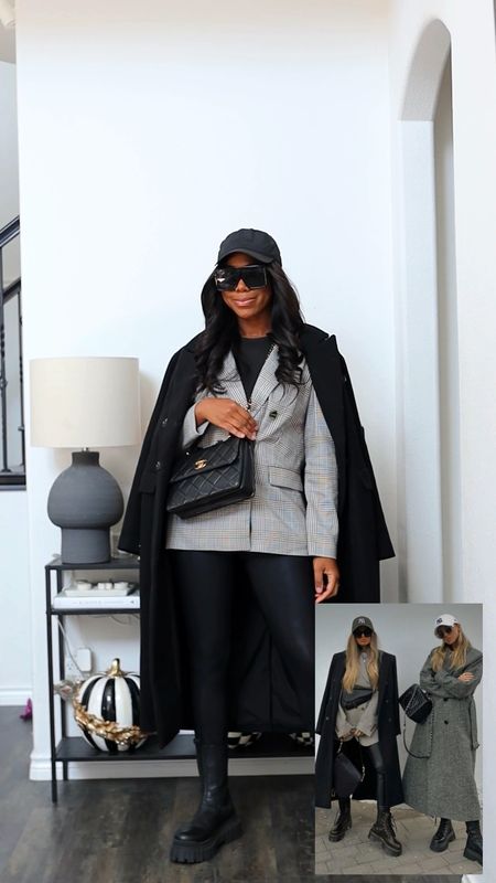 Recreating fall outfits from Pinterest! This one would also be great for fall too. We love a blazer situation. A black overcoat is also essential for the fall/winter season. Linking this look!

#LTKSeasonal #LTKstyletip #LTKVideo