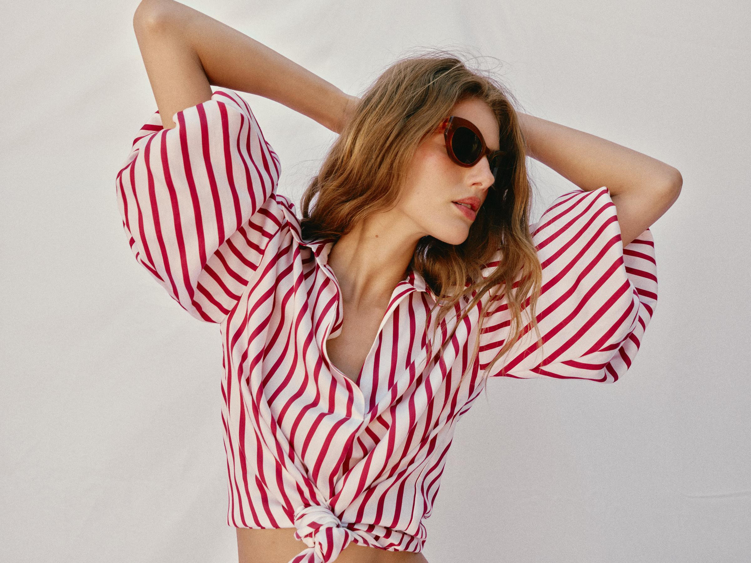 STRIPED PUFF SLEEVE SHIRT | Zara UK