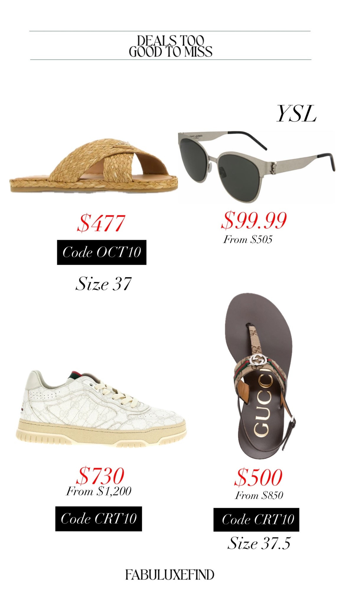 Code OCT10 - Cettire

Code CRT10 - WAXAN

RAPH2 - SENSER 

#LTKOver40 #LTKActive #LTKGiftGuide