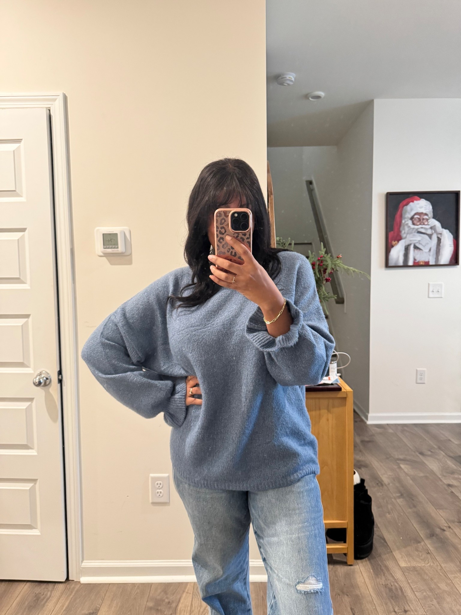 The softest sweater has ruffle sleeves and is oversized. I’m wearing a large as a 12 and could size down to a medium  

#LTKootd #LTKOver40 #LTKMidsize