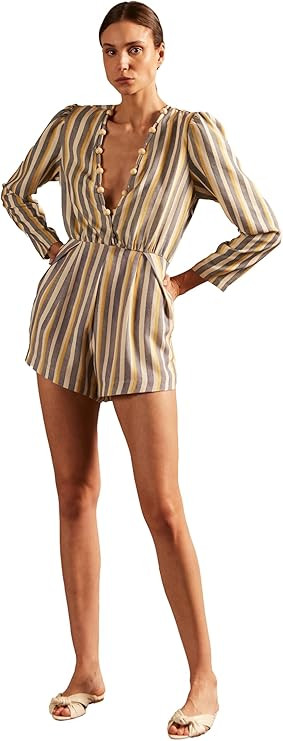 Amazon.com: Adriana Degreas, Golden Age V-Neck Playsuit : Amazon Luxury | Amazon (US)