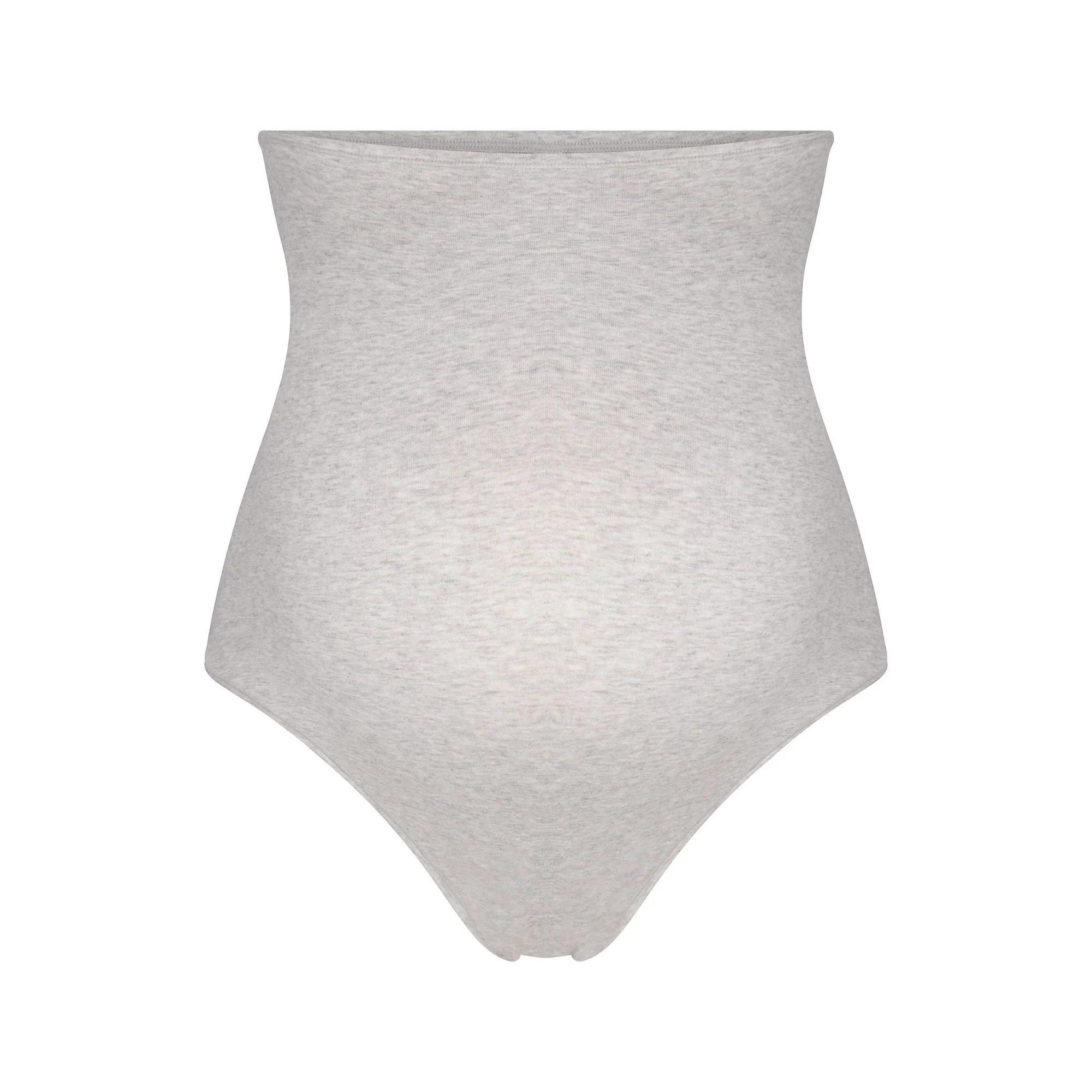 COTTON JERSEY MATERNITY HIGH-WAISTED THONG | LIGHT HEATHER GREY | SKIMS (US)