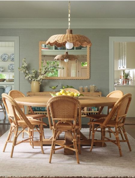 Scallop rattan pendant light from Serena and Lily

#LTKhome