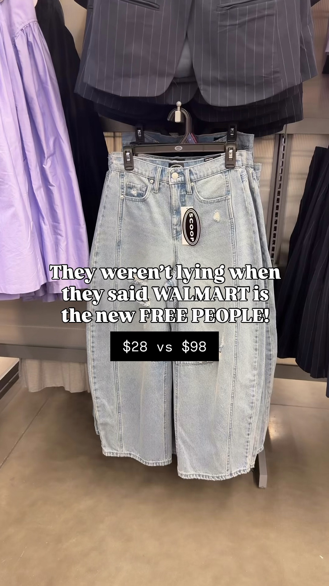 Holy craaaap! These look nearly identical to the FP barrel jeans that are $98! I screamed when I saw these at Walmart for only $28! 

Run: TTS 