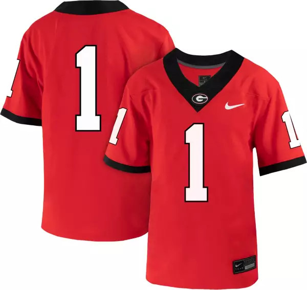 Nike Youth Georgia Bulldogs #1 Red Replica Football Jersey | Dick's Sporting Goods
