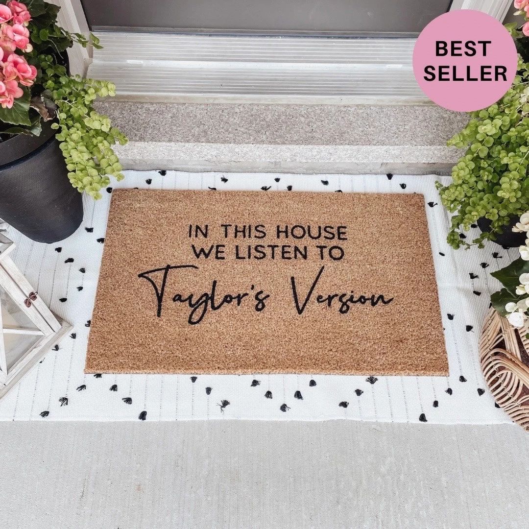 In This House We Listen to Taylors Version Door Mat Taylor - Etsy | Etsy (US)