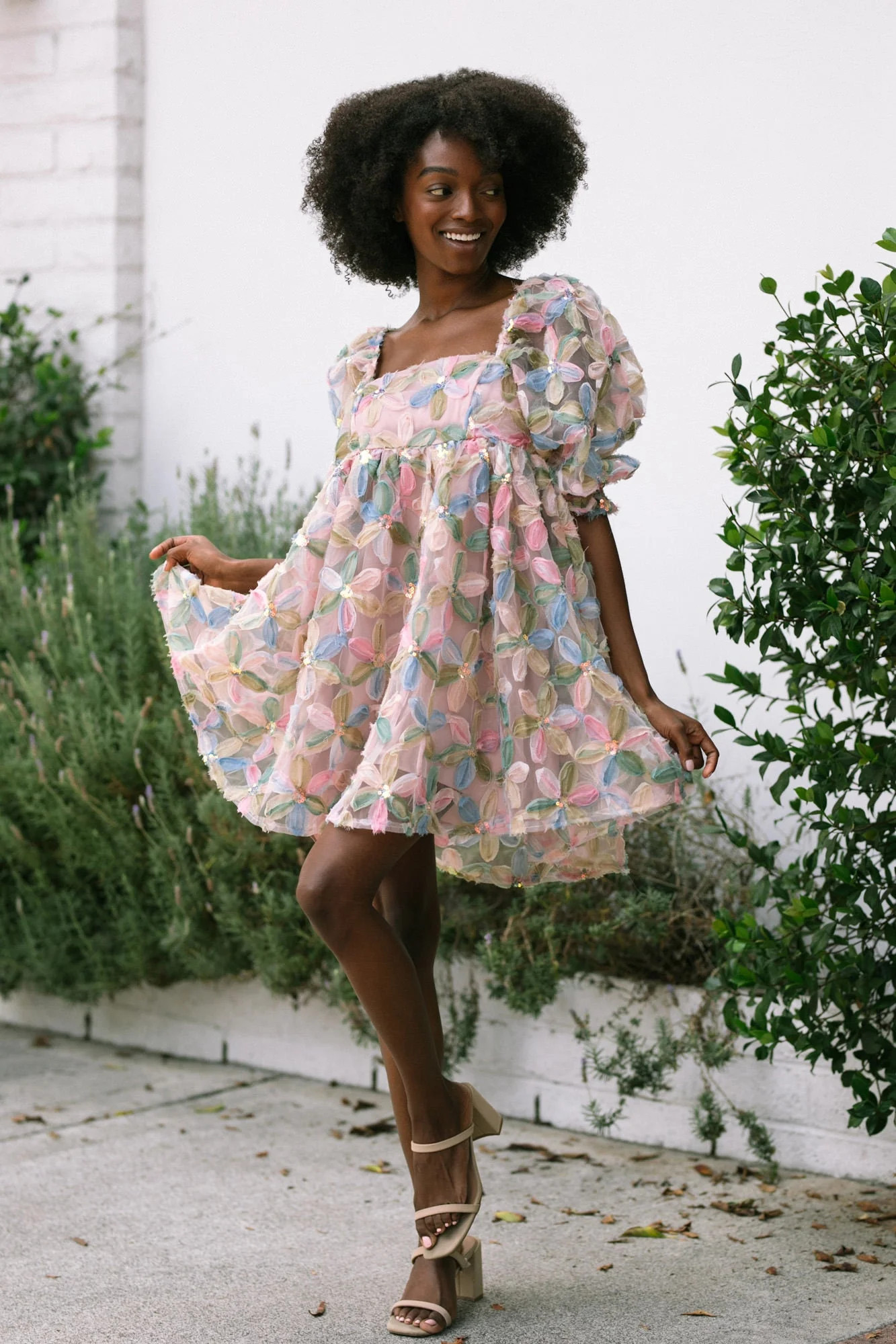 Stacy Sequin Babydoll Dress | Morning Lavender