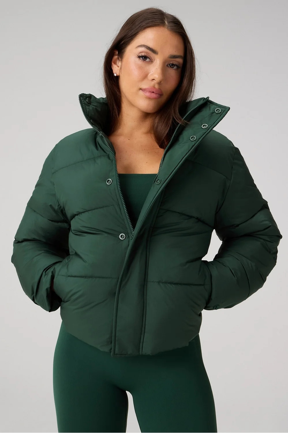 Essential Puffer Womens green XXS Fabletics | Fabletics Europe