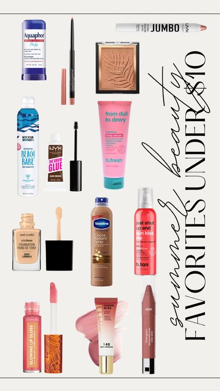 Summer beauty favorites under $10! / dry shampoo, self tanner, summer makeup, summer foundation, drugstore makeup 

#LTKsalealert #LTKunder50 #LTKbeauty