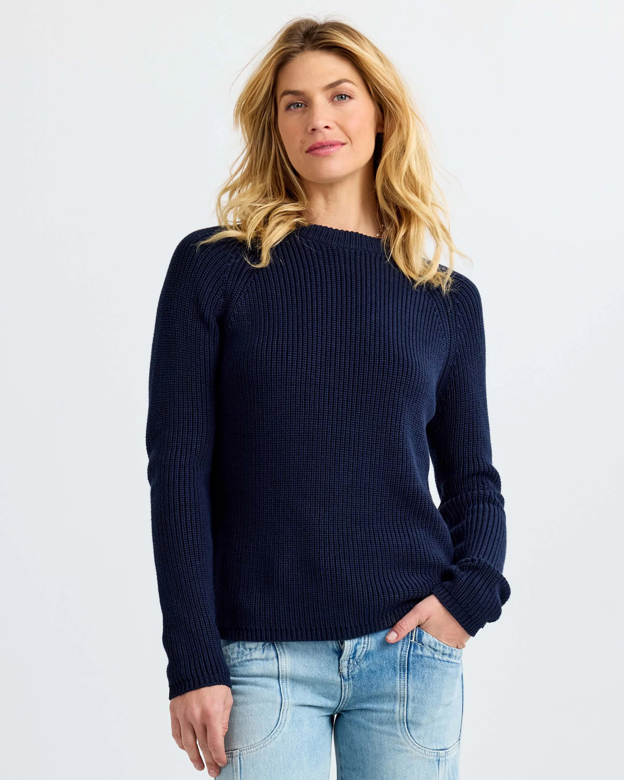 Cotton Fisherman Crew | Pura Cashmere